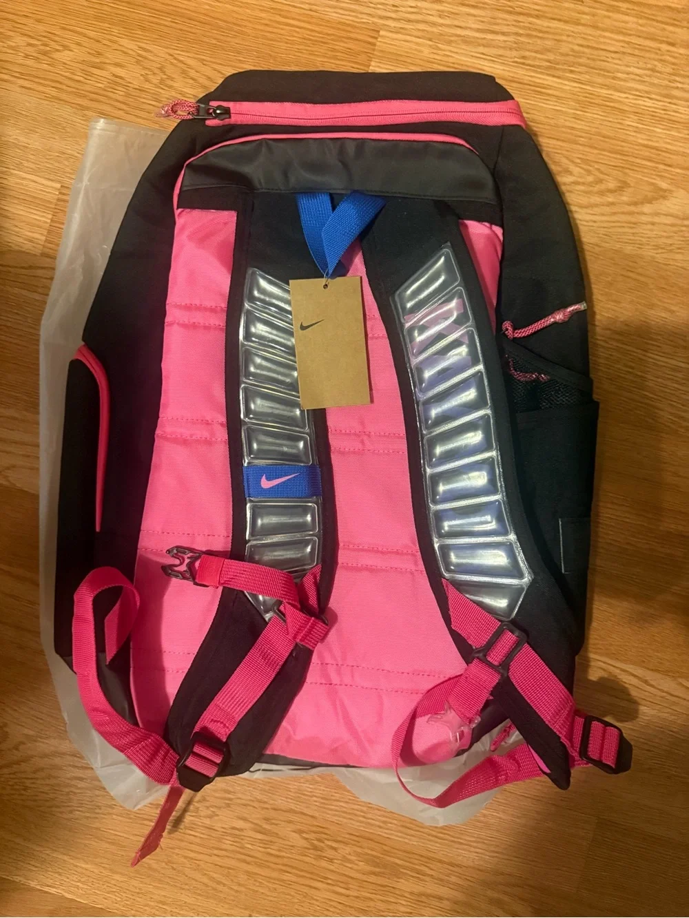 Nike Black Backpack with Pink & Purple Accents